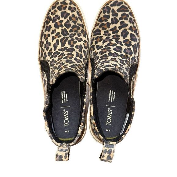 TOMS Women's Bryce Sneaker leopard print high top size 9 slip on shoe - Picture 8 of 10